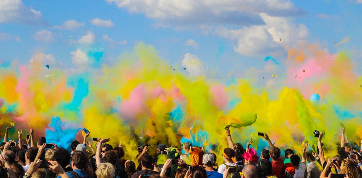 Holi festival celebration with colourful powder cultural symbolism