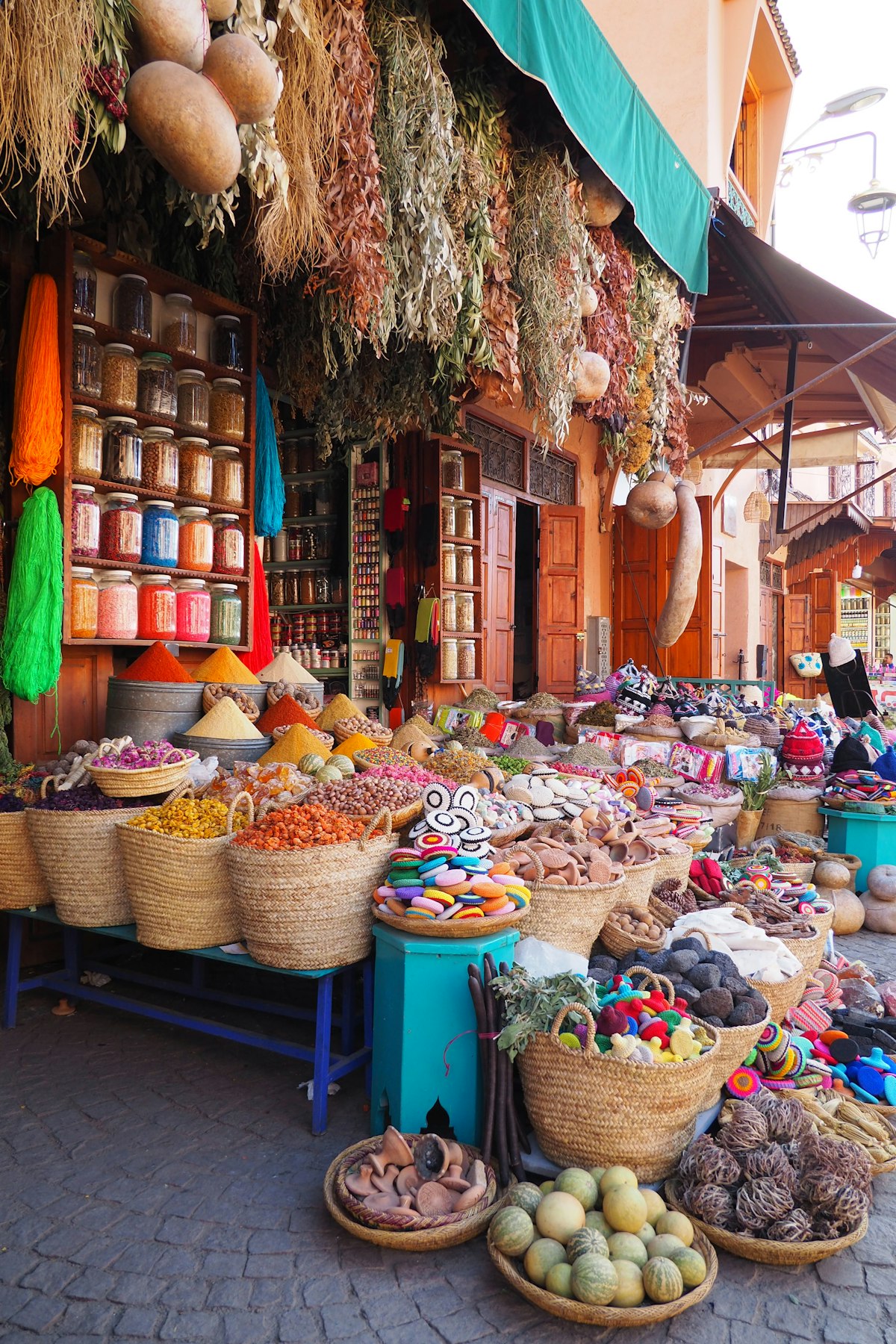 Morocco spice market colours and culture of Islamic tradition